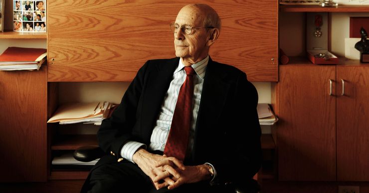 Cambridge, Massachusetts -  January 31, 2023: Supreme Court Justice Stephen Breyer in his office at the Harvard Law School in Cambridge, Massachusetts. Credit: Tony Luong for The Marshall Project