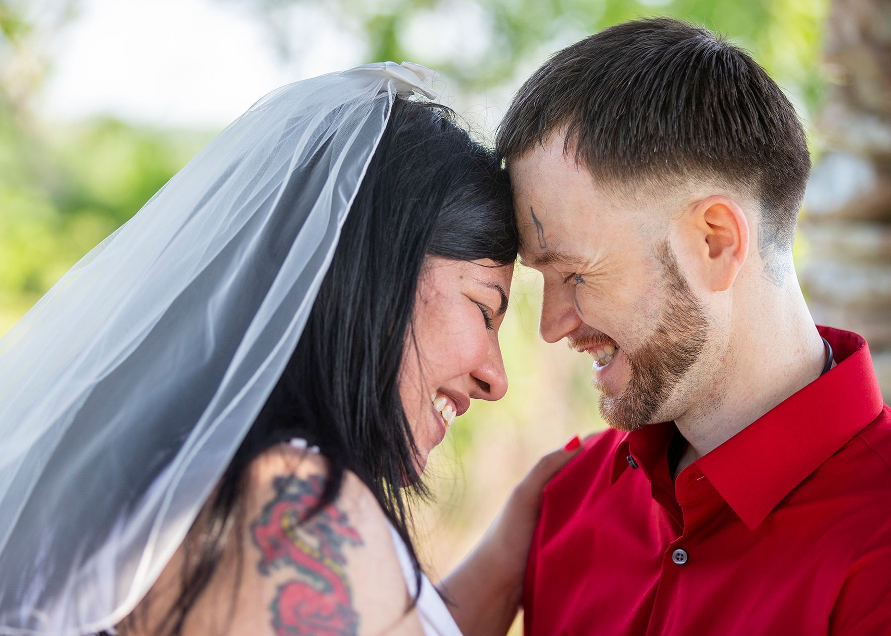 Taylor and Rios after getting married. 