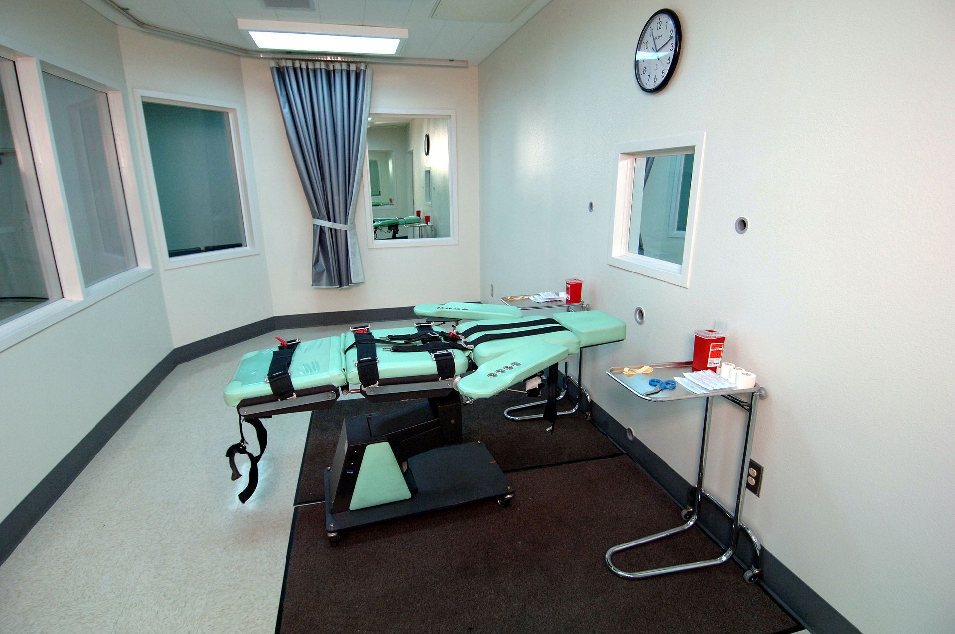 The still to be used lethal injection room at San Quentin State Prison, California. Opened in 2010 at the cost of $853,000. 