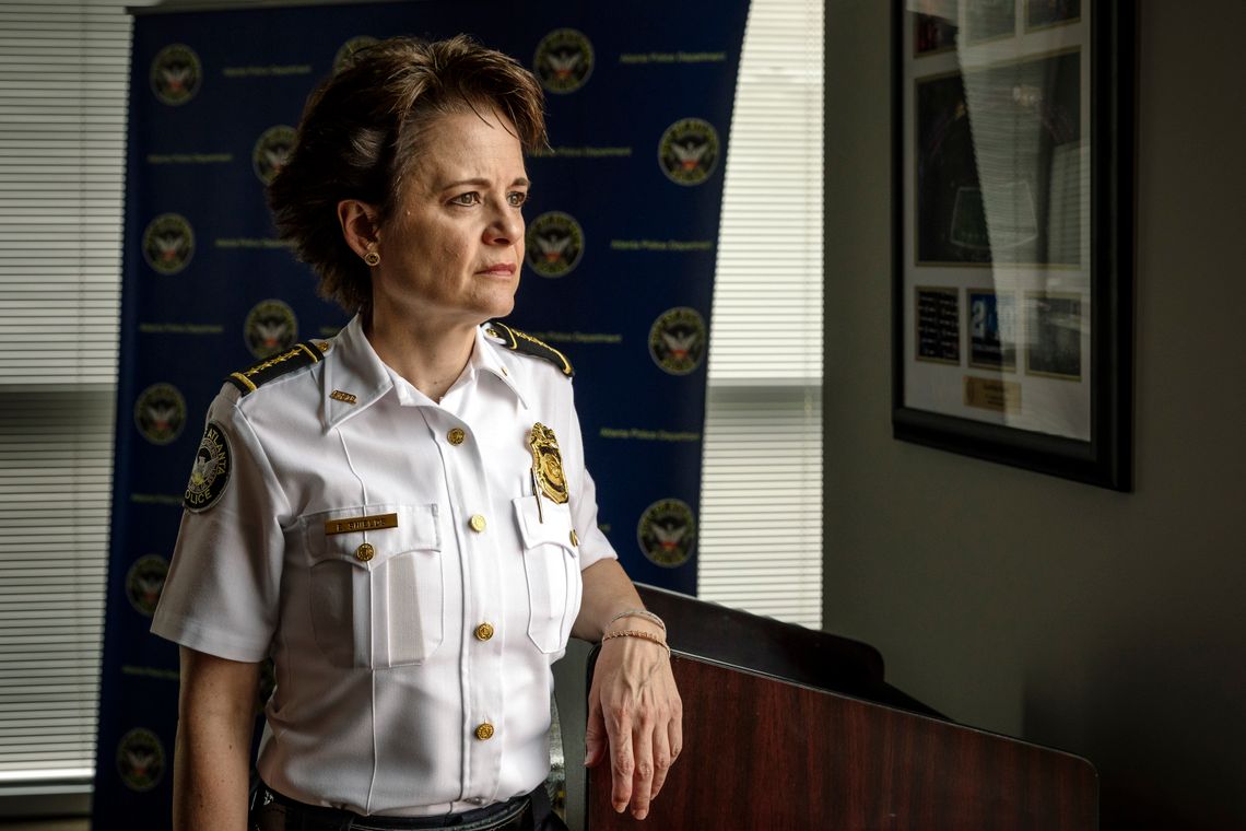 Erika Shields, Atlanta's police chief, removed the city's officers from federal task forces in 2019 because federal agencies would not allow officers to wear body cameras.