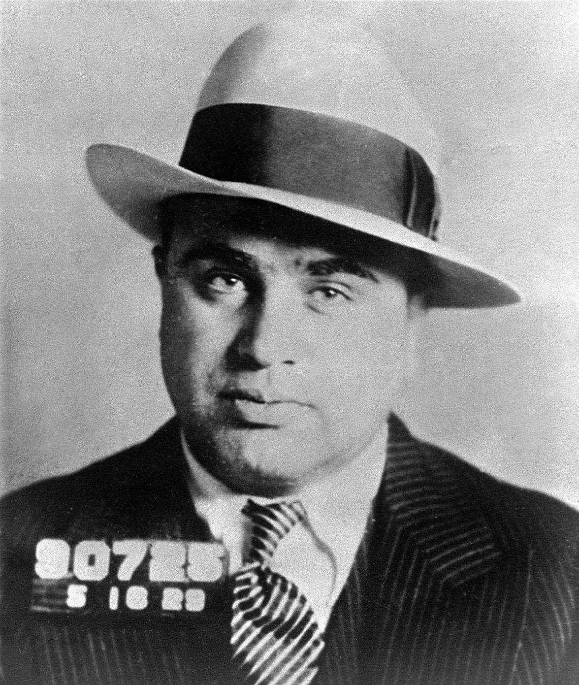 Al Capone and his bodyguard were arrested in Philadelphia in May 1929 for carrying concealed deadly weapons. 