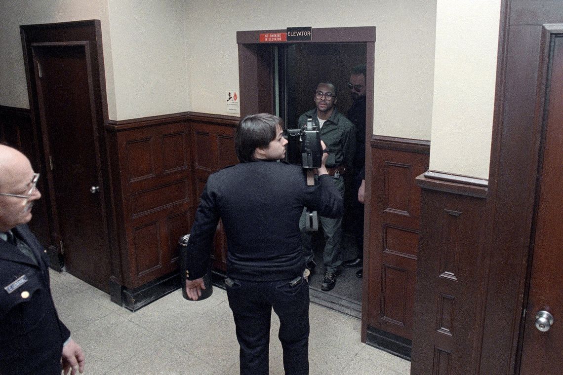 Willie Bosket at the Ulster County Courthouse in Kingston, New York in April 1989. Bosket was sentenced to 25 years to life for stabbing a prison guard in April 1988.