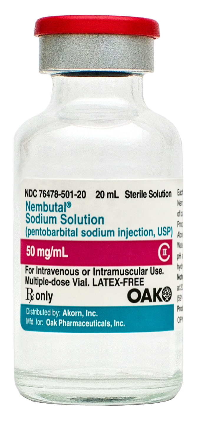 Akorn Pharmaceuticals is restricting the sales of two of its drugs, midazolam and pentobarbital, above, to keep them out of execution chambers. 