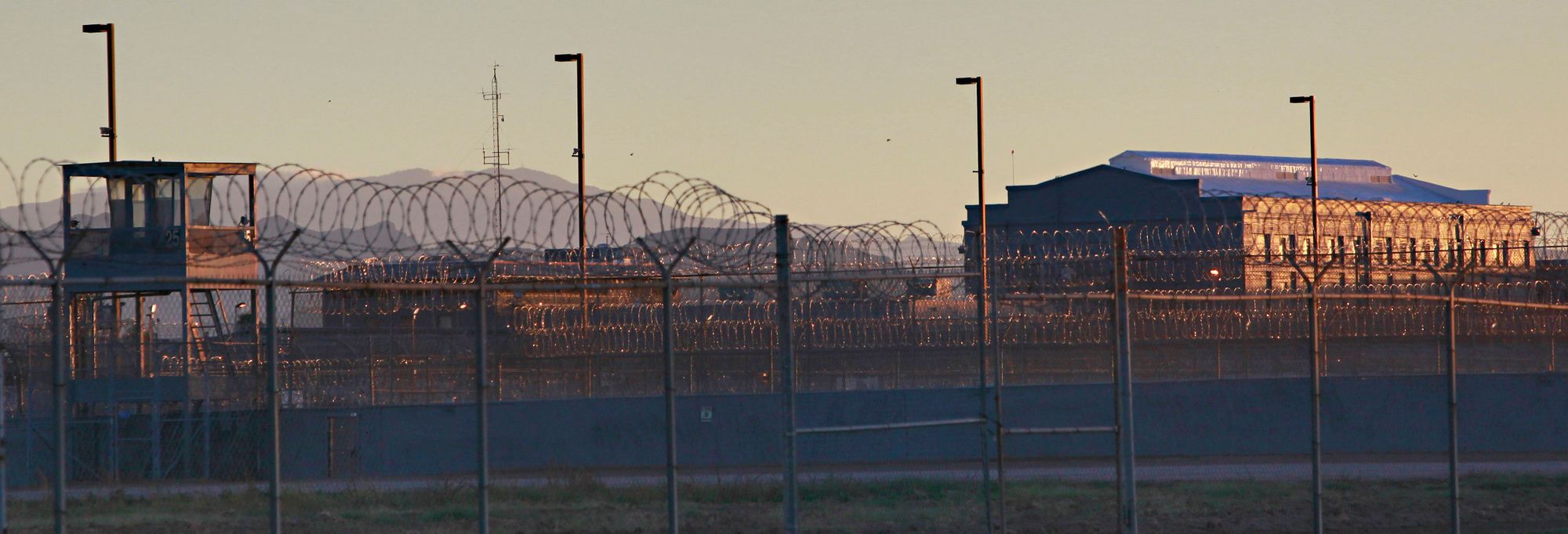 Dawn breaks over Arizona State Prison Complex Eyman, where death row prisoners are housed, outside Florence, Ariz., in 2010. 