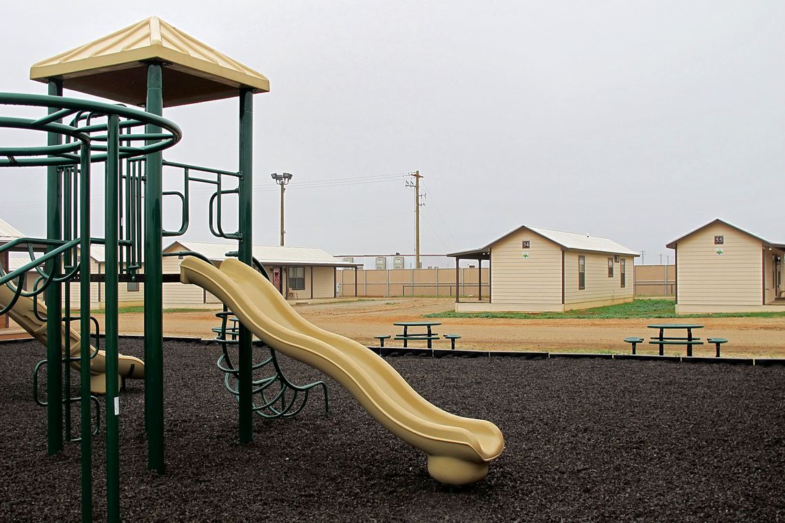 The South Texas Family Residential Center in Dilley, photographed in December. 