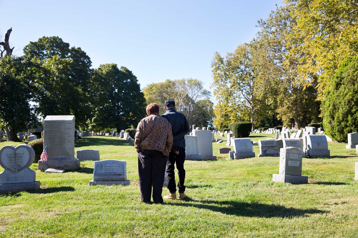 In Philadelphia, Elston and his mother visited the grave of his grandmother Sallie, who helped raise him in Alabama. Elston was heartbroken he couldn’t attend her funeral in 1997.