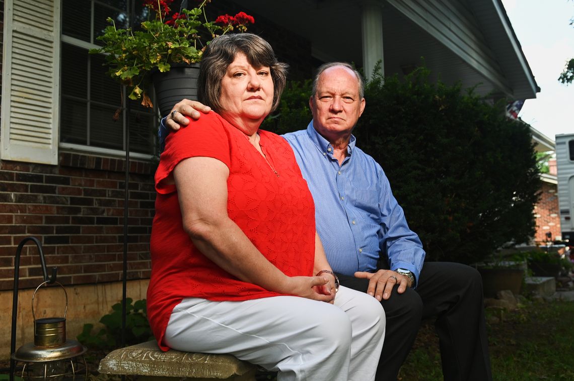 Waking up Billy Ames’s mother Laurie, left, to tell her that her son died in the St. Francois County Jail was “the most difficult thing I’ve ever had to tell anybody in my life,” said Joe Braun, Billy’s stepdad. 