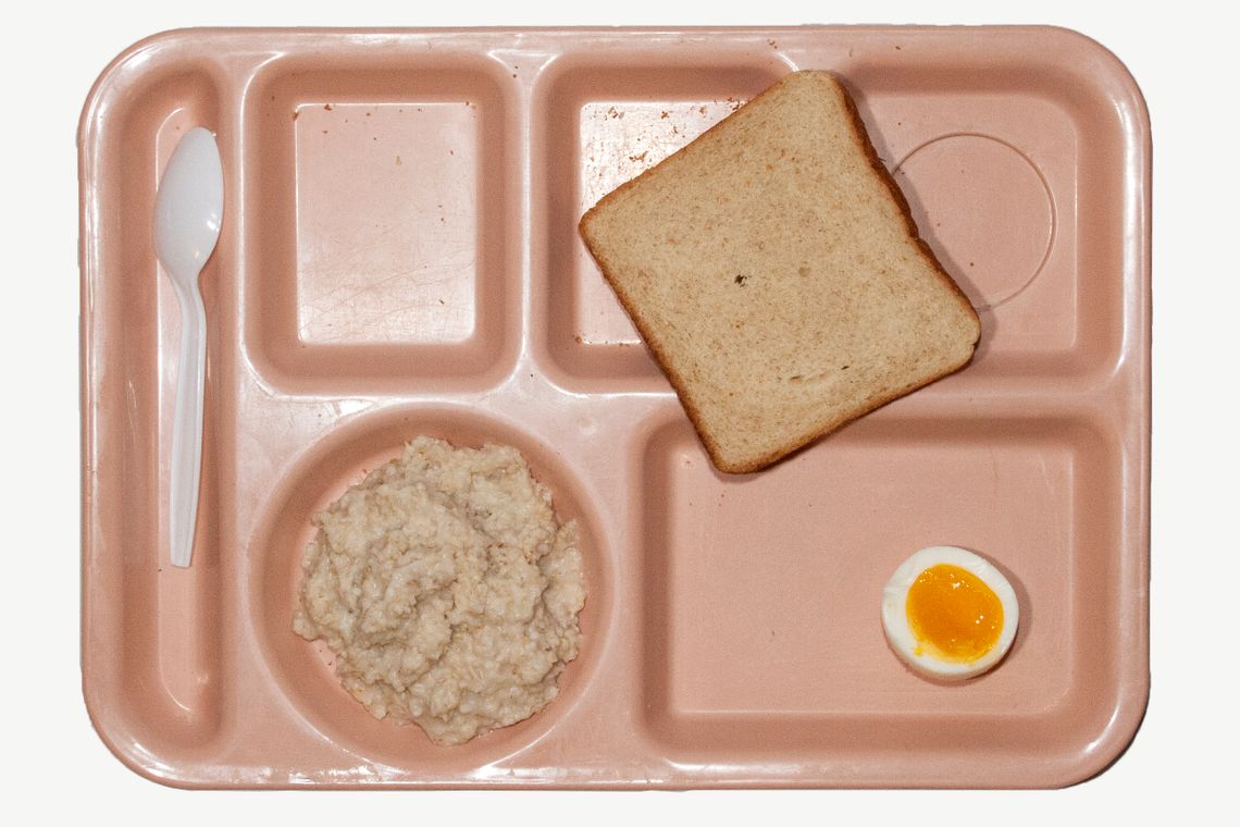 Breakfast at the Morgan County Jail in Morgan County, Alabama. 