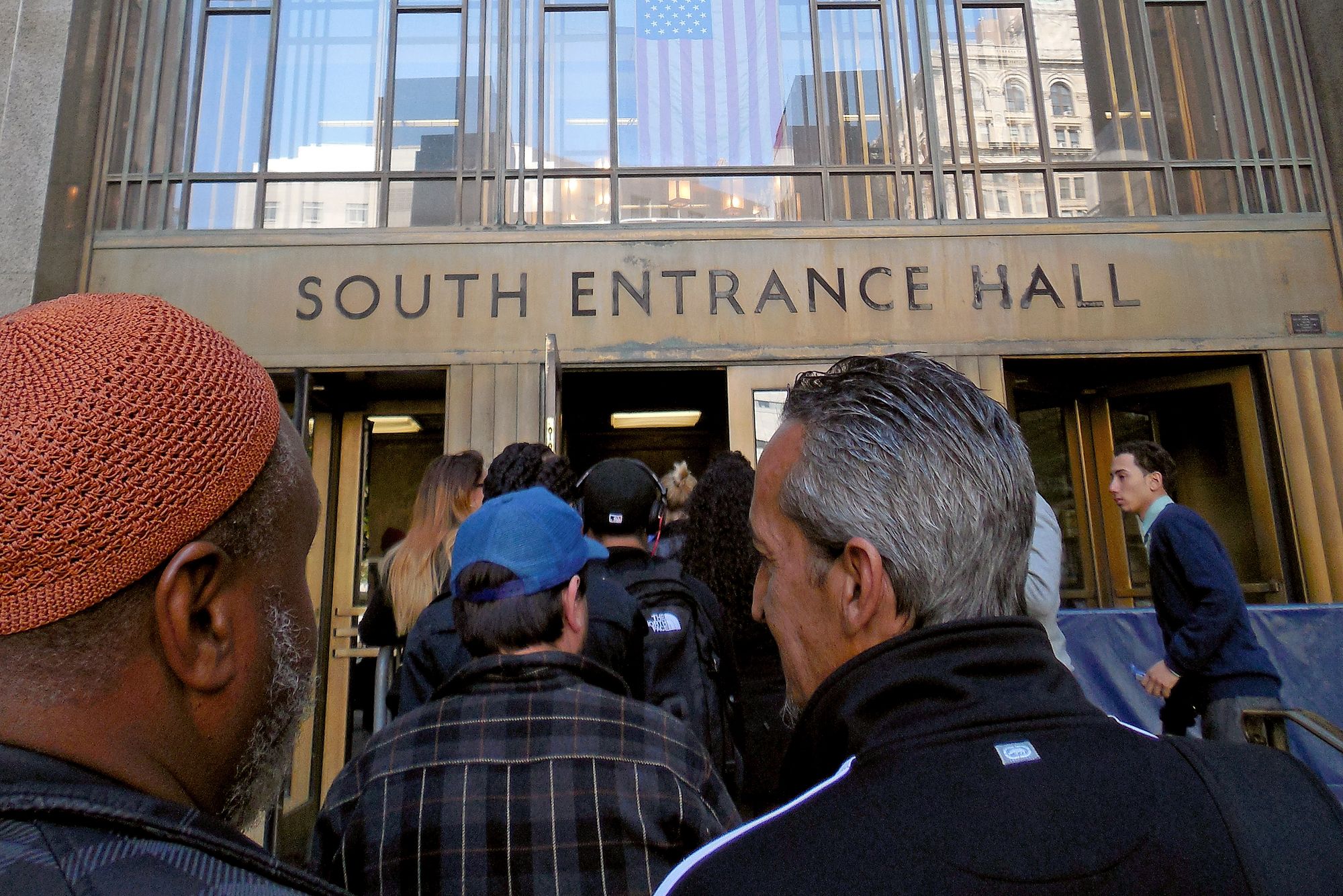 The entrance to New York County Criminal Court at 100 Centre Street in Manhattan.