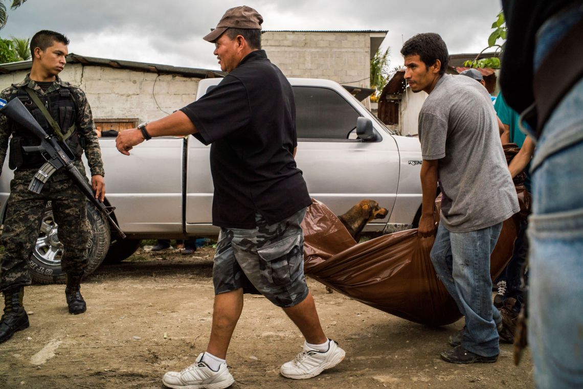 The scene of a homicide in San Pedro Sula. Plagued by gang violence, Honduras has had one of the highest murder rates in the world since 2010.