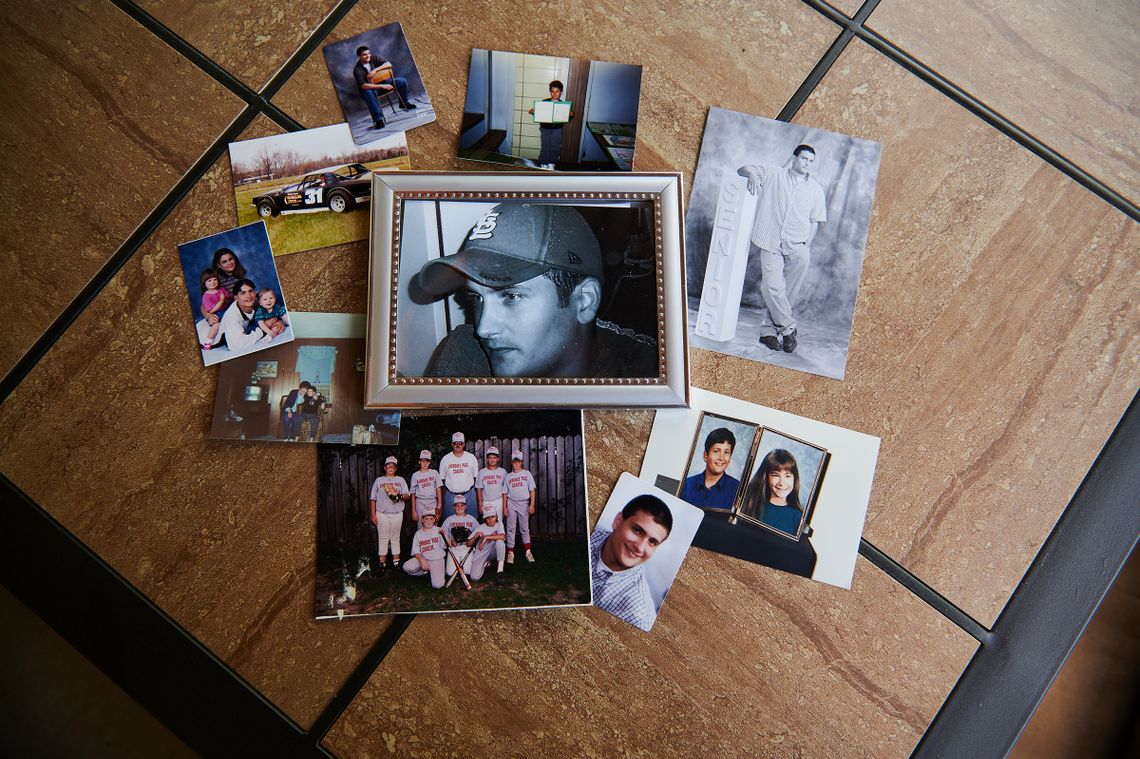 Billy Ames in family photos. As a child, he raced stock cars with his father. When he was 22, he suffered a brain injury from an assault. 
