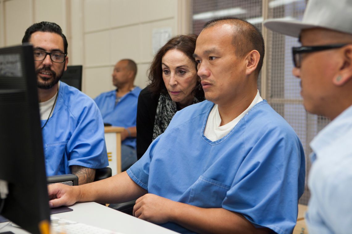 Inmates learn how to code at San Quentin prison, in San Quentin, California, in 2016.