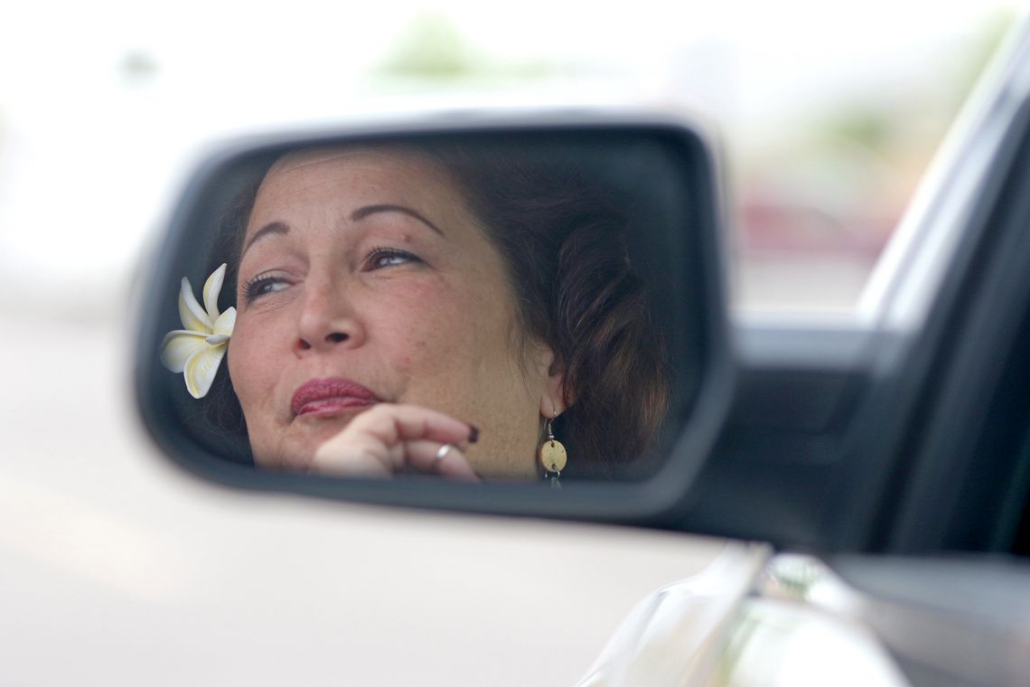 Mahealani Meheula on the way back to Phoenix Sky Harbor International Airport after her final visit on March 7 to the Saguaro Correctional Center.