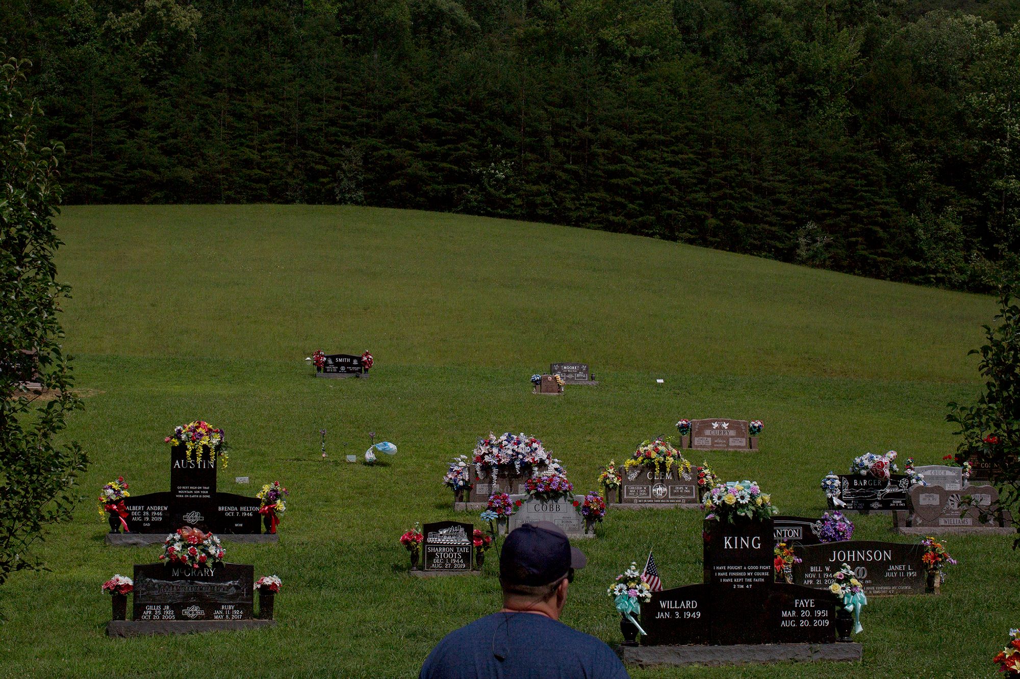 Gary Grant visits the cemetery where his brother Bradley is buried. 