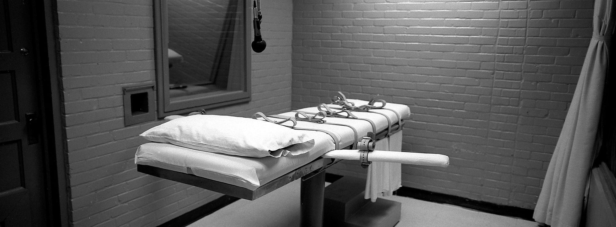 Inside the execution chamber at the state penitentiary in Huntsville, Texas. 