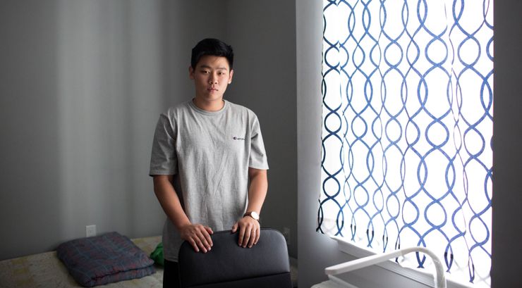 Kyungmin Cho, 19, was born in South Korea but grew up in the United States. A sophomore at Temple University in Philadelphia, he was granted temporary protection from deportation through a program for young immigrants who came as children, known as DACA, and joined the U.S. Army. Now his enlistment is on hold.
