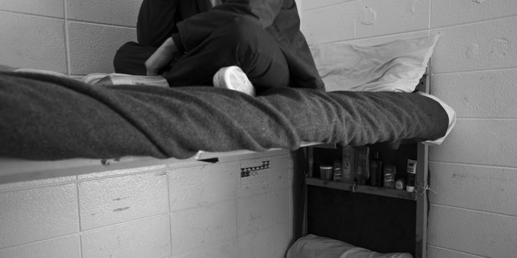 A prisoner in his cell in Illinois, in 2010.