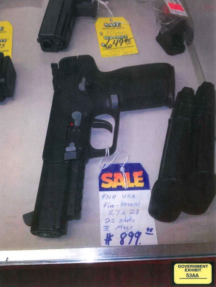 an FN pistol, 