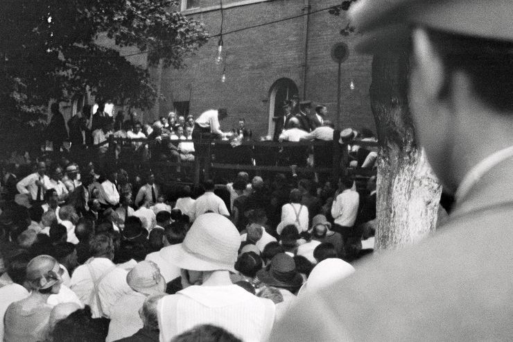 Proceedings for the trial of the State of Tennessee v. John Thomas Scopes at the Rhea County Courthouse on July 20, 1925.