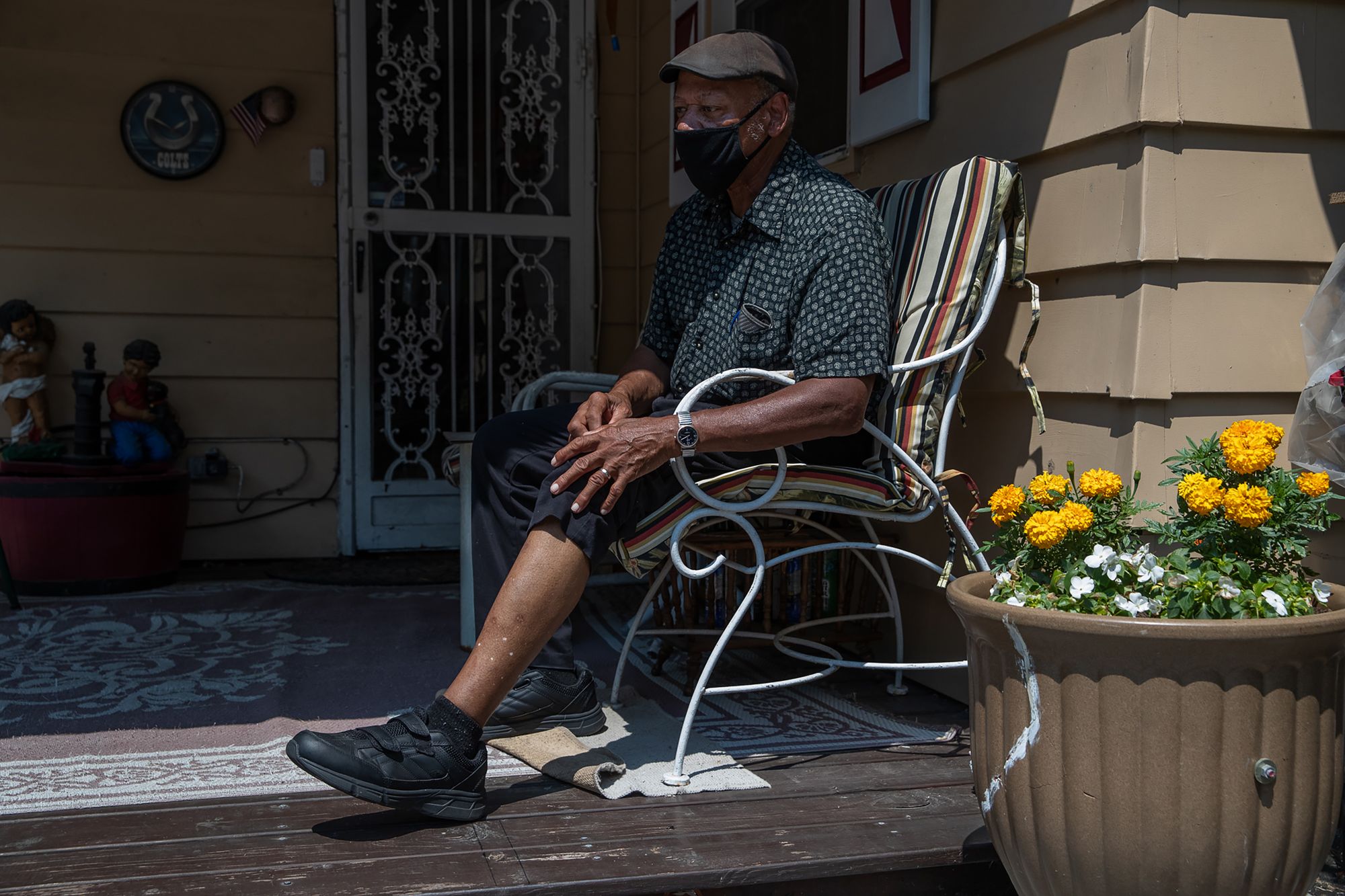 Mitchum pulls up his left pant leg to show the scars from the dog bite. He says he was given no warning when the dog entered his yard to search for possible suspects in a chase that ended on his street. “I was sitting here in this chair,” he said. “And by the time I could see that dog, I could tell he was on a leash, but he came around and all at once he grabbed my leg.”