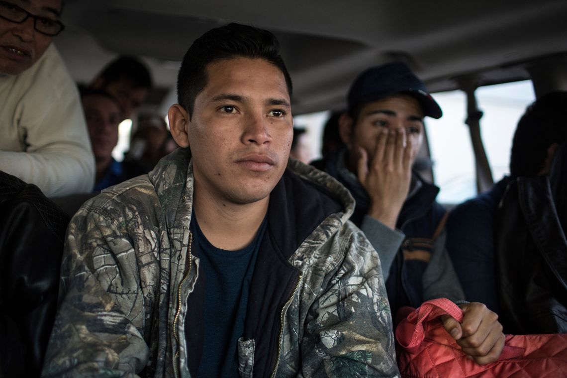 After deportation, Mexican migrants are often disoriented, struggling to devise new plans as they give up their hopes for advancement in the United States. Just after being deported from a detention center in Laredo, Luis, 23, of Campeche, Mexico, takes a van to the Instituto Tamaulipeco, a center that helps migrants get home within Mexico. 