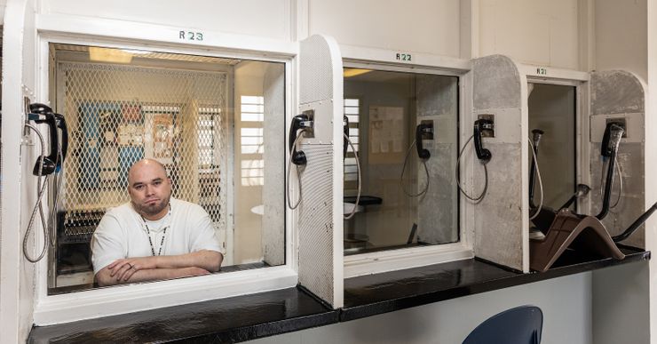 John Henry Ramirez, who is incarcerated on death row at the Allan B. Polunsky Unit, in Livingston, Texas, on Sept. 1, 2021. 