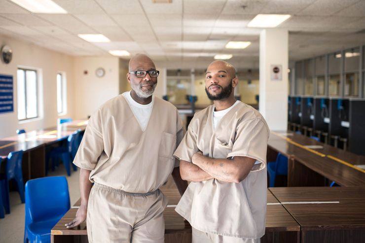 John Pittman, left, is Davon Eldemire’s mentor and is helping him plan for life after release.