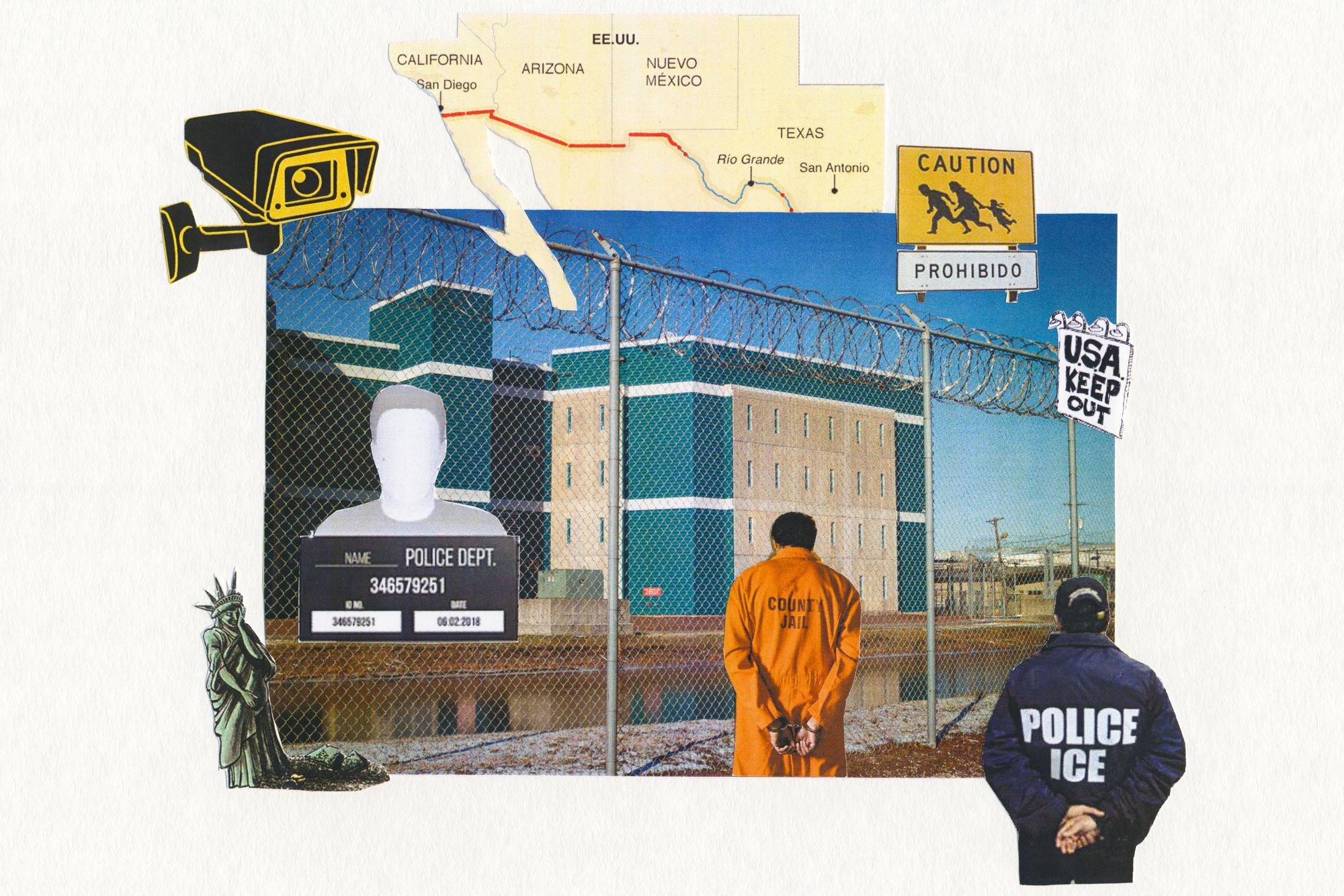 In her multimedia project “Spaces of Detention,” Cinthya Santos-Briones makes collages based on the stories of formerly detained immigrants in New Jersey. She holds small workshops where participants describe — and in some cases draw — what it’s like to be held in a county jail or private immigration facility.