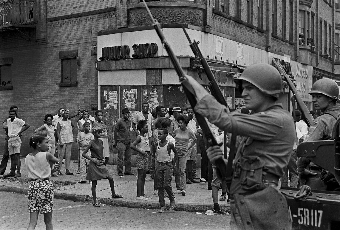 National Guard troops in Newark.
