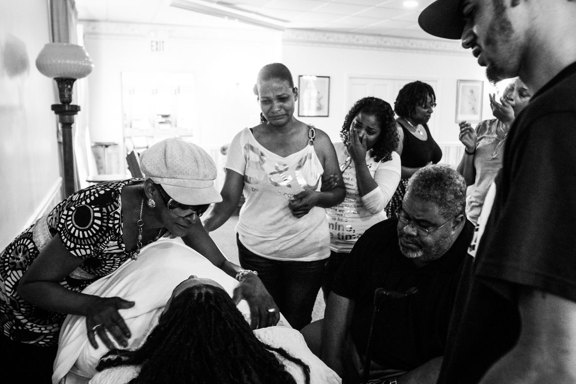 Zach “Zooty Bang” Taylor mourned by friends and family at a funeral home in Mays Landing, N.J., on June 25, 2012. An aspiring rapper, Taylor was 19 when he was shot in Atlantic City’s Westside, making him the city’s ninth homicide victim in 2012.
