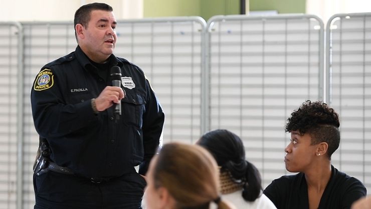 Newark police officer Edwin Padilla completed the city’s trauma training last November.  