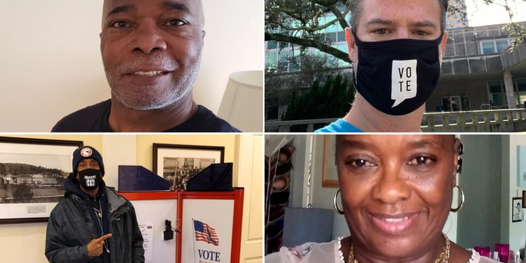 Clockwise from top left: Shakur Abdullah, Bruce Reilly, Betty McKay, Darrell Jones.