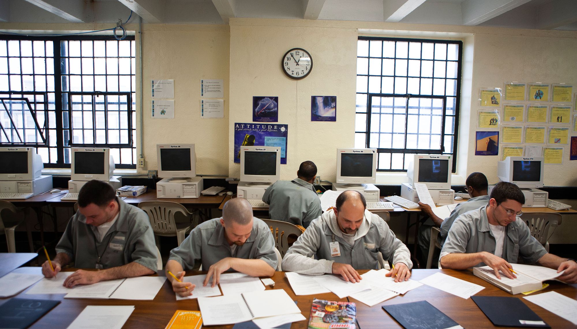 Prisoners at the Algoa Correctional Center in Jefferson City, Mo. New data found that Missouri reduced its prison population by nearly 7 percent last year, even though violent crime had been rising.