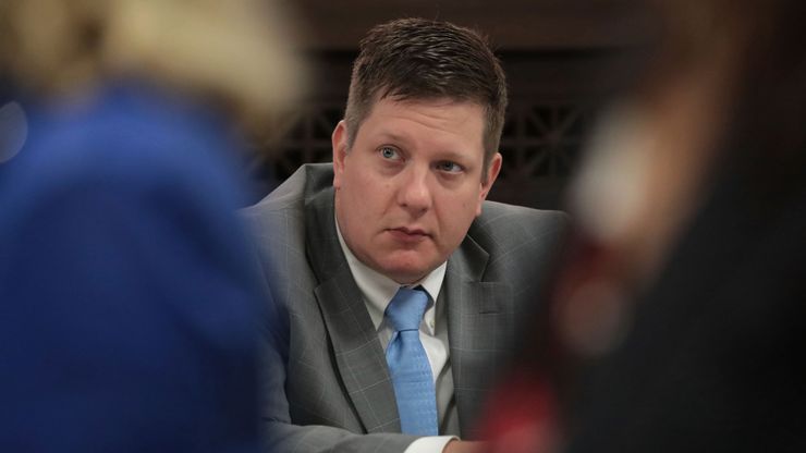 Chicago police Officer Jason Van Dyke listens during his first-degree murder trial for the shooting death of Laquan McDonald. 