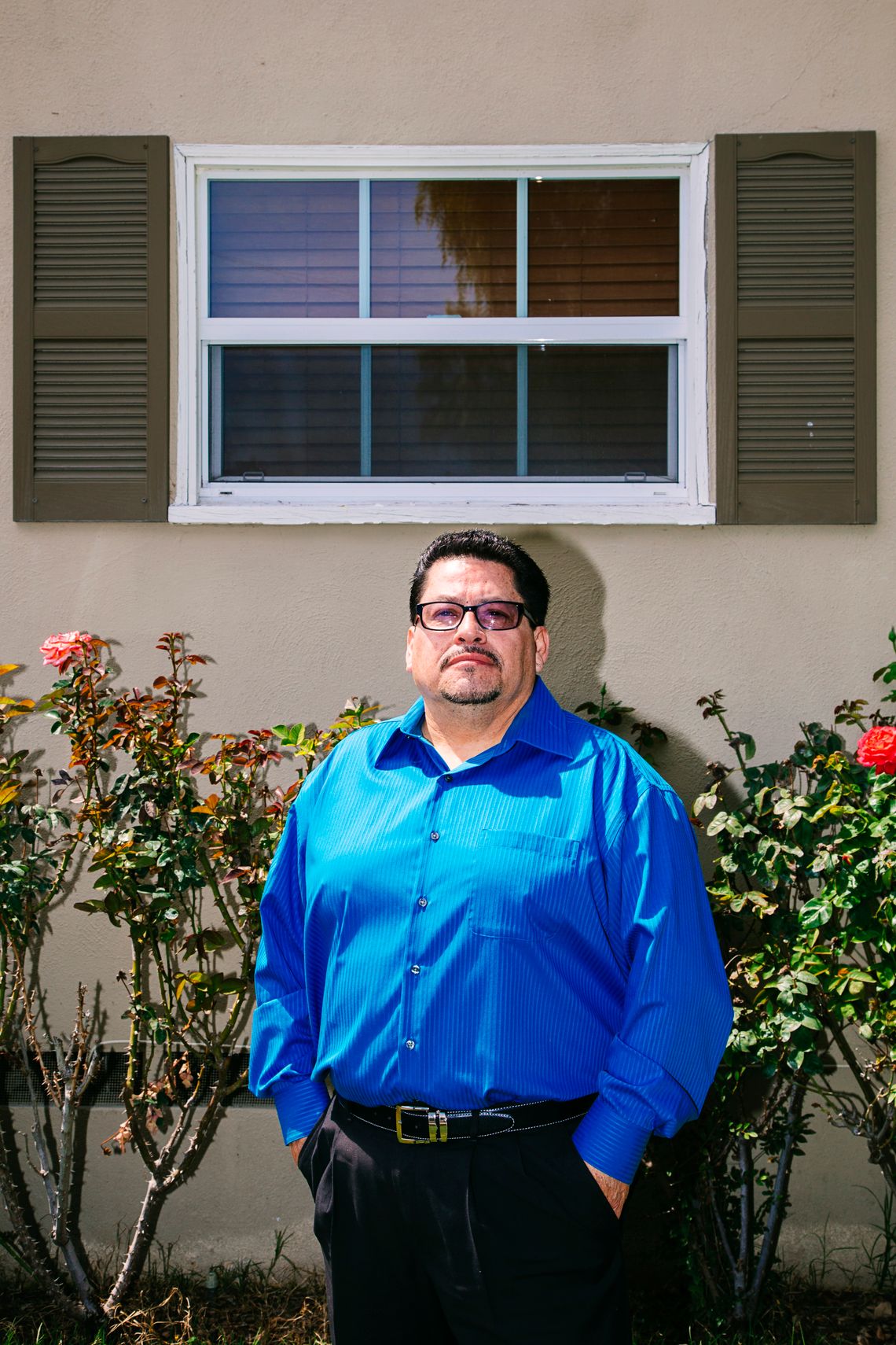 Richard Ortega, former halfway house director for the CEC, at his home in San Bernardino.