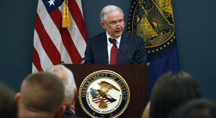 Attorney General Jeff Sessions at an event with law enforcement in Portland, Ore., in September.