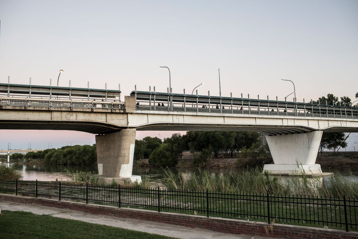 Thousands of people come and go across the Rio Grande on Gateway to the Americas bridge every day, in cycles of legal immigration and trade that bind Laredo (left) to Nuevo Laredo, its twin city in Mexico.