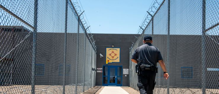 The Luna County Detention Center in Deming, N.M. in 2014.  Many of the detainees there are suspected of illegally re-entering the United States and are awaiting trial at the federal district court in Las Cruces. 