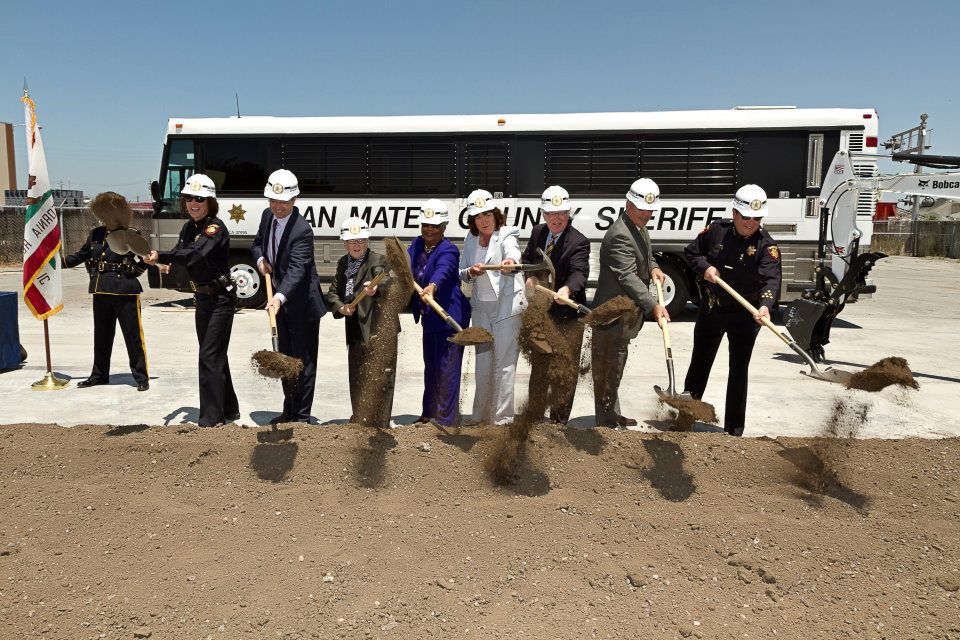 A July 2012 groundbreaking for the Maple Street Correctional Center in San Mateo County. 