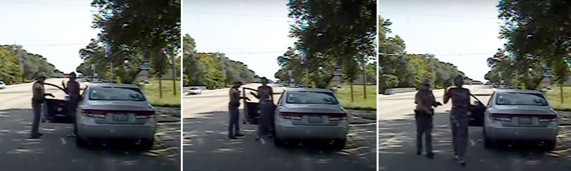 Video from a dashboard camera showed Sandra Bland’s arrest in a traffic stop in Prairie View, Texas, in July 2015.