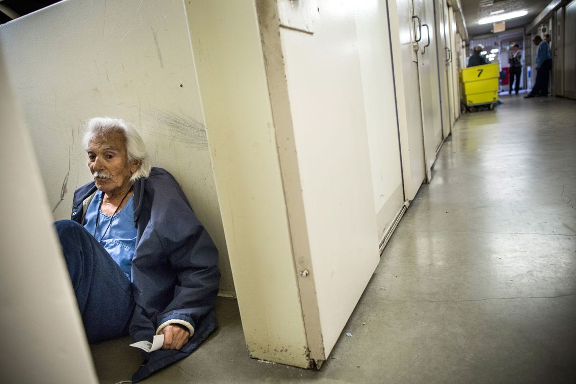 Anthony Alvarez, now 82, waited for the daily prisoner count at the California Men’s Colony in San Luis Obispo in 2013. He said he had been imprisoned for four decades. 