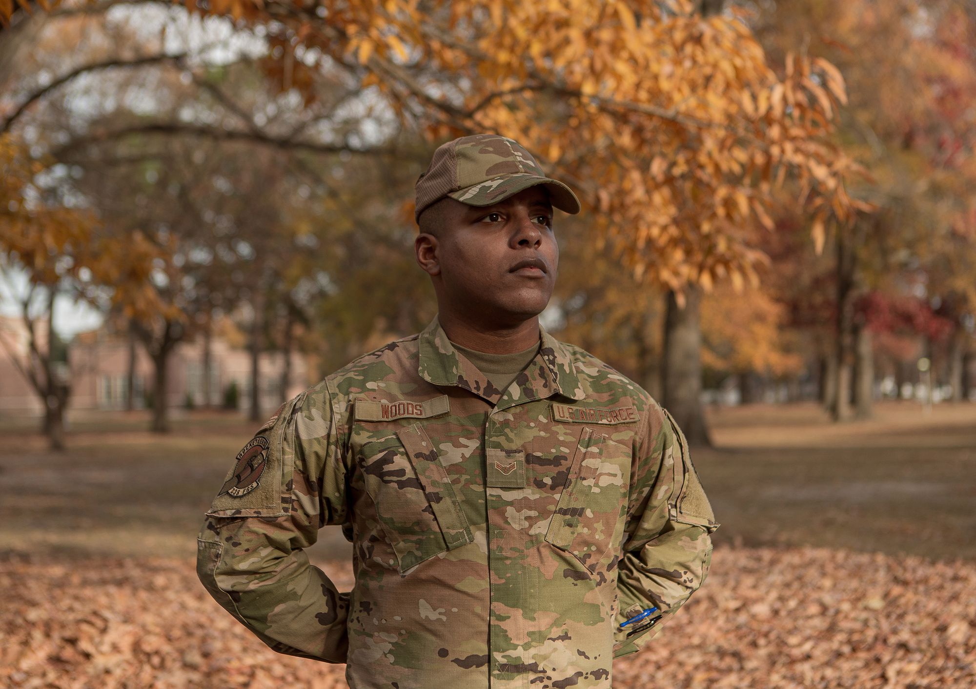 Nie-John Woods, a son of Tiffany Woods, is an Airman 1st Class in the U.S. Air Force.