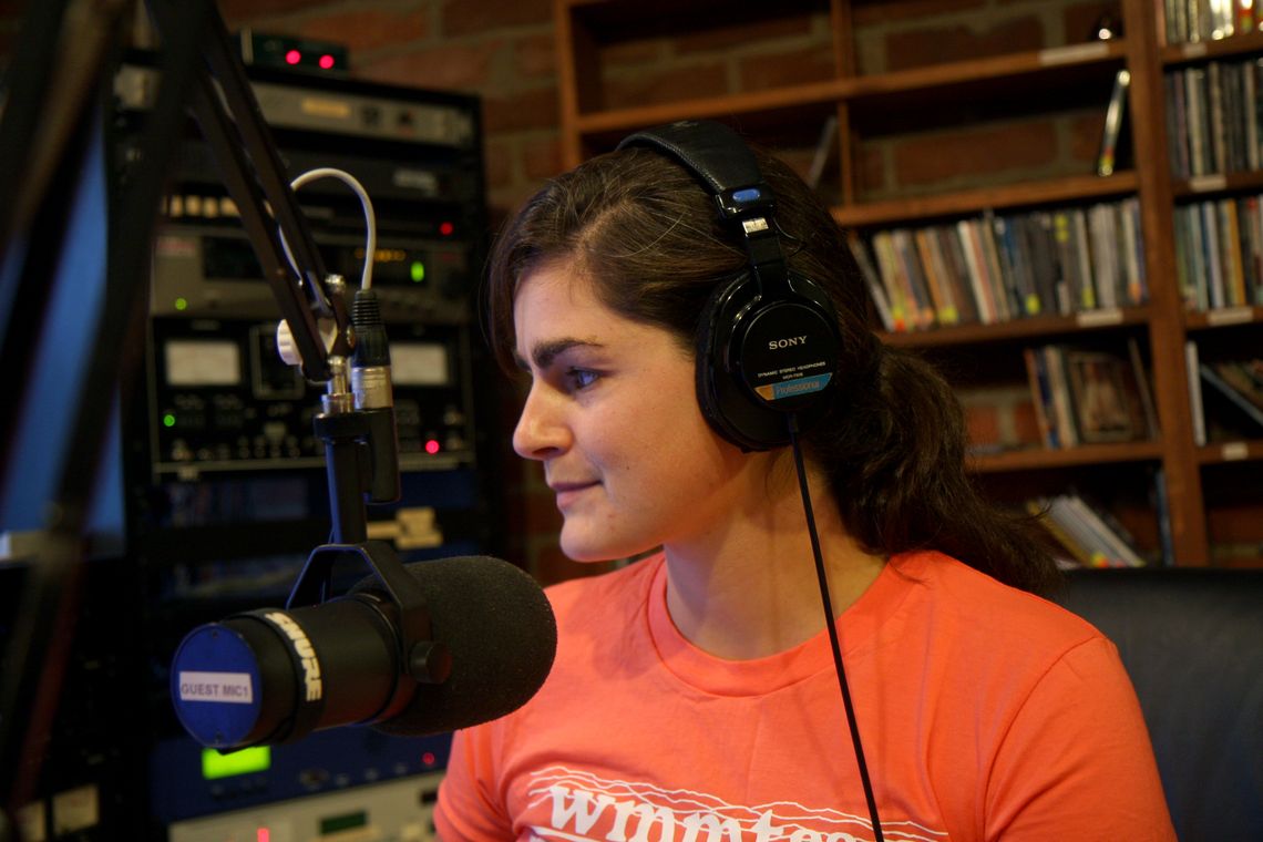 Sylvia Ryerson in WMMT’s studio in Whitesburg, Ky. 