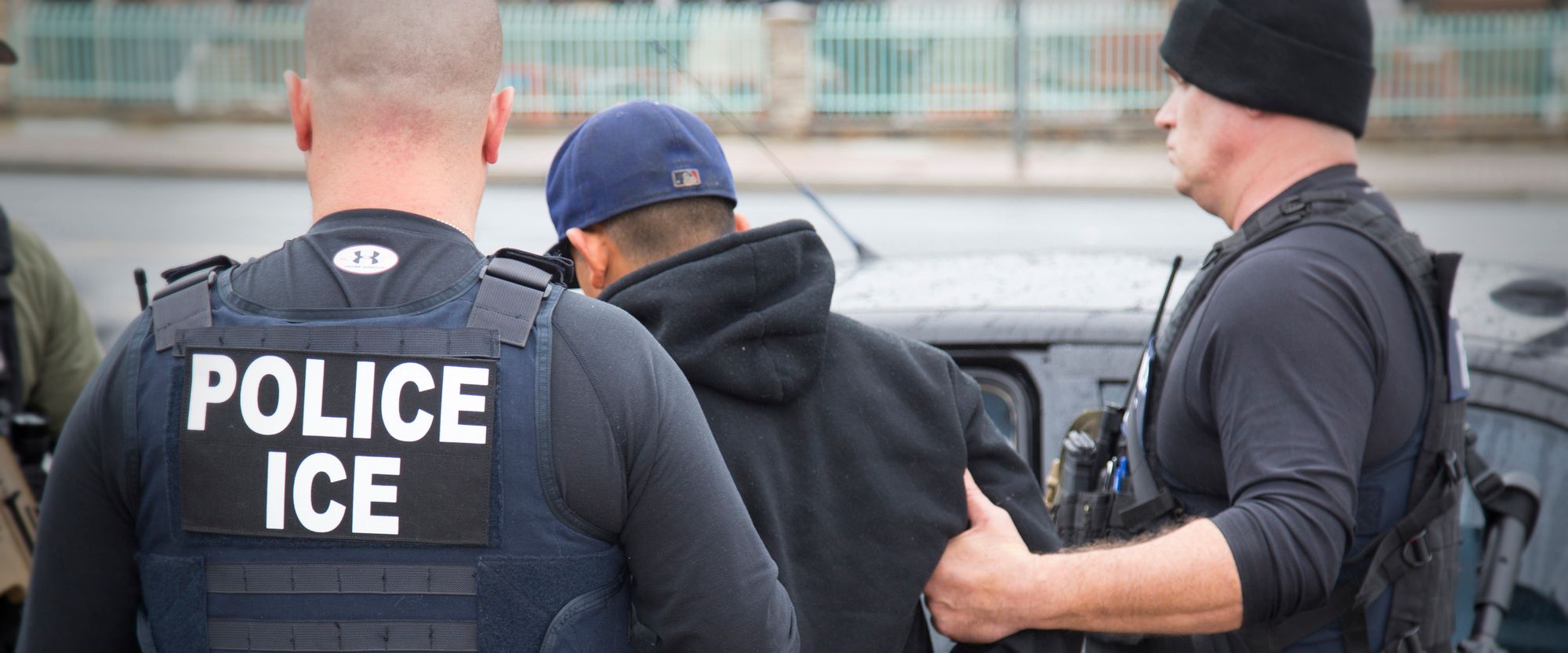 In a targeted enforcement operation, U.S. Immigration and Customs Enforcement agents arrested hundreds of foreign nationals.