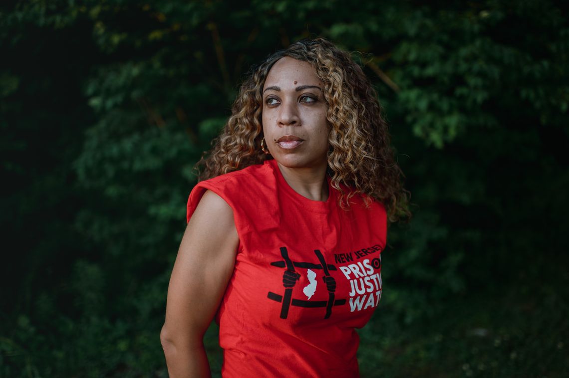 Nafeesah Goldsmith, 42, an advocate for formerly incarcerated people, near her home in Lawnside, N.J., on June 15, 2021.