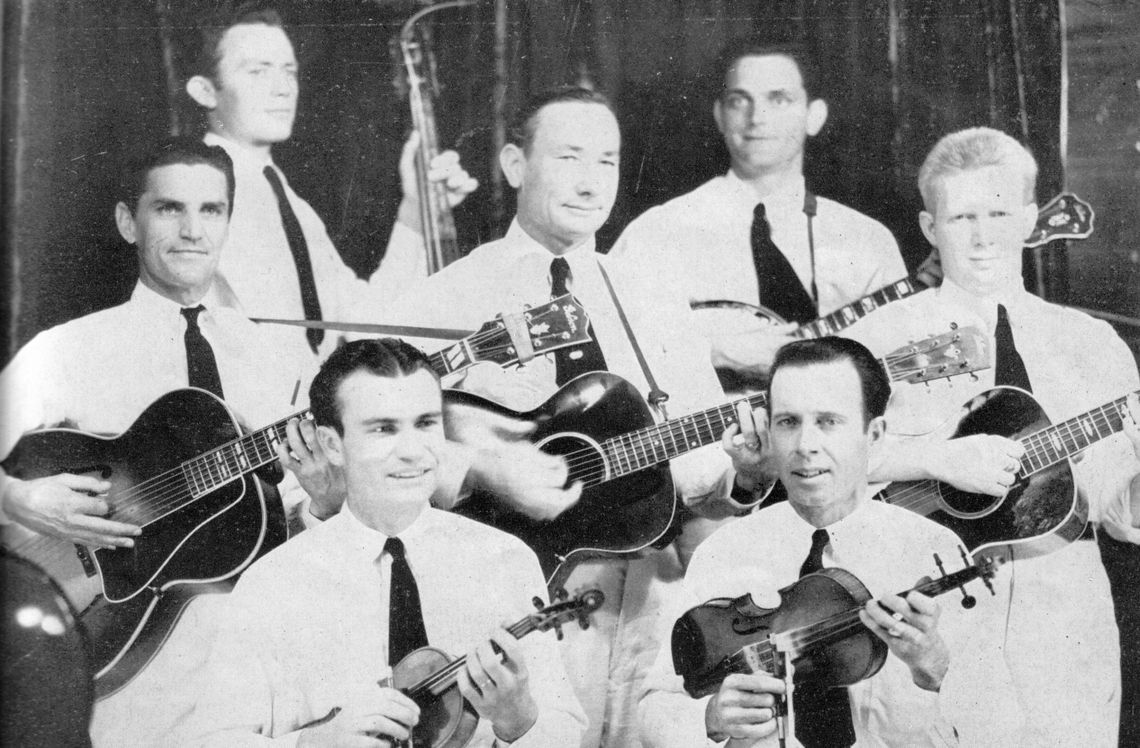 An early photograph of the Rhythmic Stringsters, around 1938 or 1939.