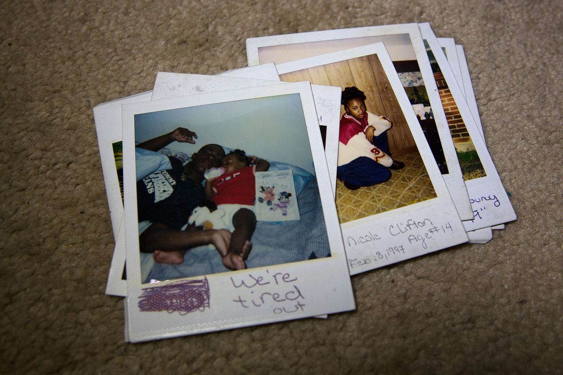 Polaroids mailed to Ronald by his nieces while he was incarcerated in the 1990s.