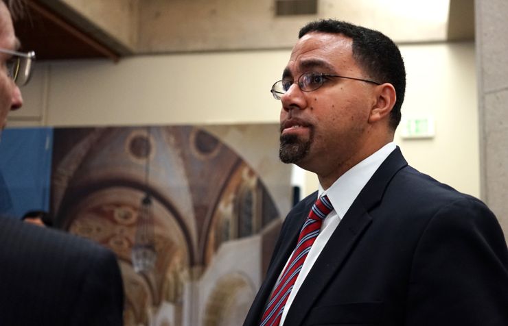 Department of Education Secretary John B. King, pictured here at the University of California in May, called the elimination by many schools of a question about students’ criminal records “an important step forward.”