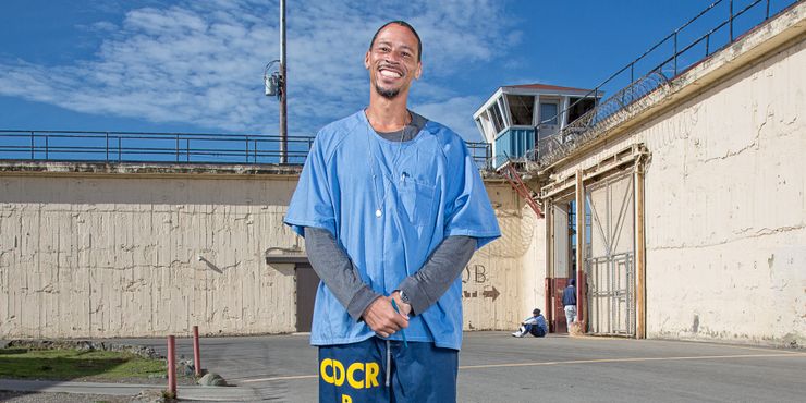 Rahsaan Thomas at San Quentin State Prison in San Quentin, California, in 2014. 