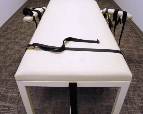 The execution table at the Idaho Maximum Security Institution, near Boise, Idaho. 